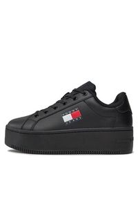 Tommy Jeans Sneakersy Tjw Flatform Ess EN0EN02518 Czarny. Kolor: czarny