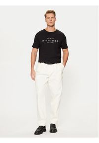 TOMMY HILFIGER - Tommy Hilfiger T-Shirt Big Logo Tee MW0MW37448 Czarny Slim Fit. Kolor: czarny. Materiał: bawełna