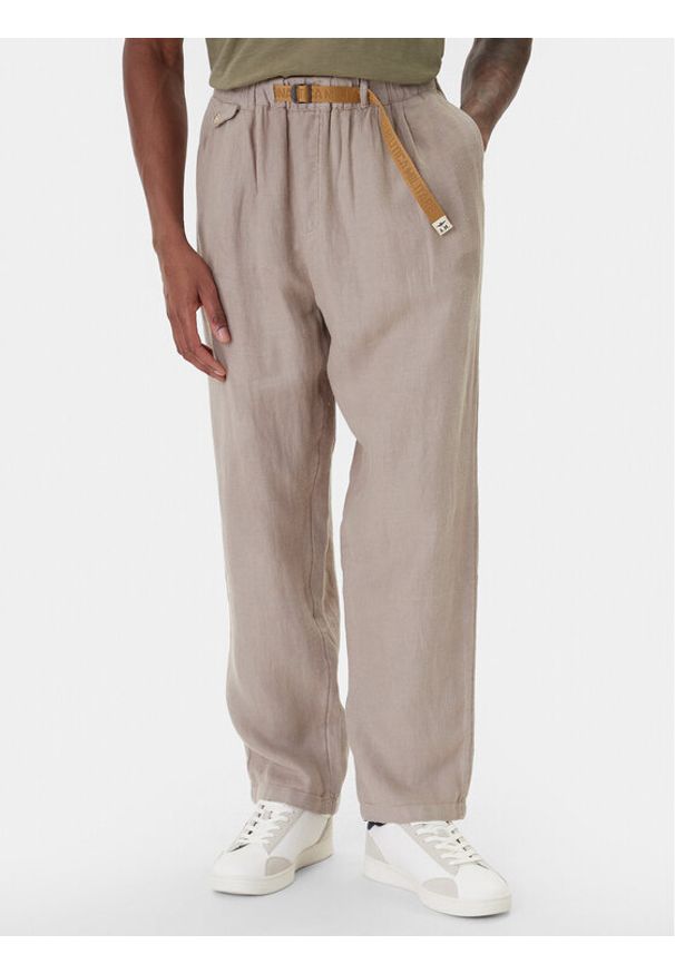 Aeronautica Militare Spodnie materiałowe 261PA1712UCT04293 Beżowy Comfort Fit. Kolor: beżowy. Materiał: len