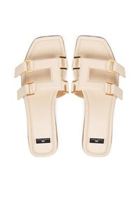 Elisabetta Franchi Klapki SA-50L-62E2-V550 Kremowy. Kolor: kremowy. Materiał: skóra #5