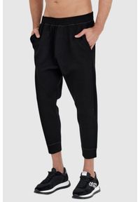 DSQUARED2 Czarne spodnie ibra black on black. Kolor: czarny. Materiał: wiskoza