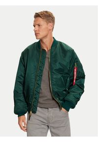 Alpha Industries Kurtka bomber 100101 Zielony Regular Fit. Kolor: zielony. Materiał: syntetyk