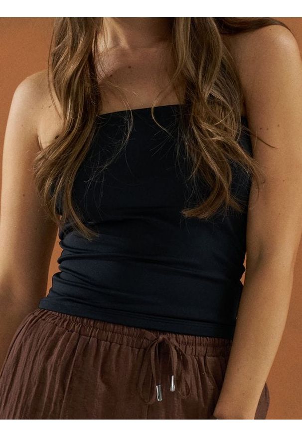 Sinsay - Top bandeau - czarny. Kolor: czarny