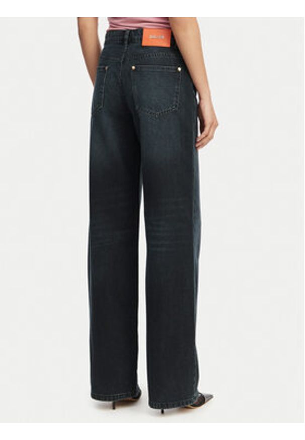 Just Cavalli Jeansy 80PAB5T2 CDWCH Granatowy Straight Fit. Kolor: niebieski