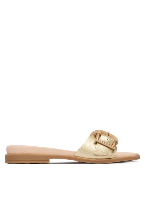 Hispanitas Klapki HV264816 C001 Złoty. Kolor: złoty. Materiał: skóra