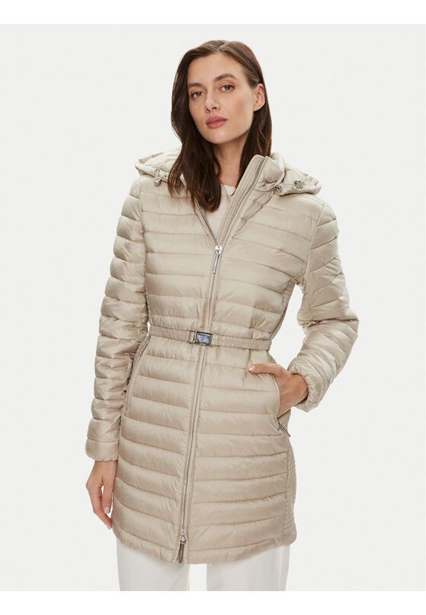 Calvin Klein Płaszcz przejściowy K20K207109 Beżowy Slim Fit. Kolor: beżowy. Materiał: syntetyk