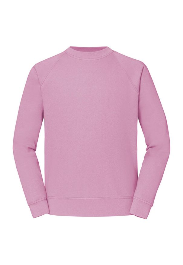 FRUIT OF THE LOOM - Klasyczna Bluza Raglanowa Unisex Dla Dorosłych. Kolor: różowy. Długość rękawa: raglanowy rękaw