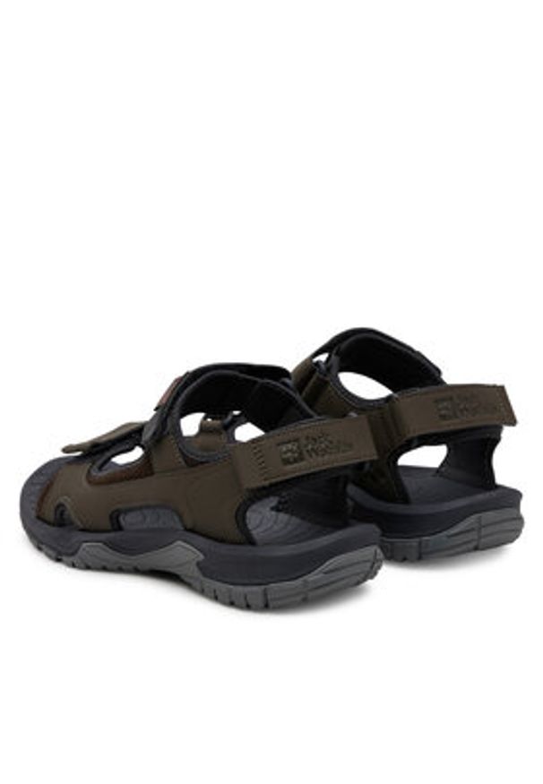 Jack Wolfskin Sandały Lakewood Cruise Sandal M 4019011 Brązowy. Kolor: brązowy. Materiał: skóra