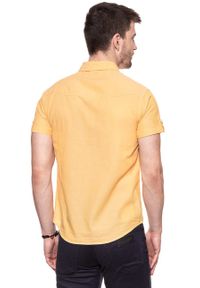 Wrangler - KOSZULA MĘSKA KRÓTKI RĘKAW WRANGLER SS ROLL WESTERN AMBER YELLOW W5A114MUY 112129951. Długość rękawa: krótki rękaw. Długość: krótkie #8