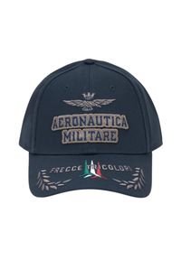 Aeronautica Militare - AERONAUTICA MILITARE Granatowa męska czapka z daszkiem. Kolor: niebieski. Materiał: materiał. Wzór: haft. Styl: casual, klasyczny, sportowy #2