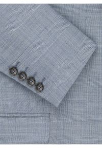 Pako Lorente - PAKO LORENTE – Niebieska marynarka garniturowa w kraciasty deseń. Okazja: na wesele, na ślub cywilny, na komunię. Kolor: niebieski. Materiał: poliester, wełna, lycra #4