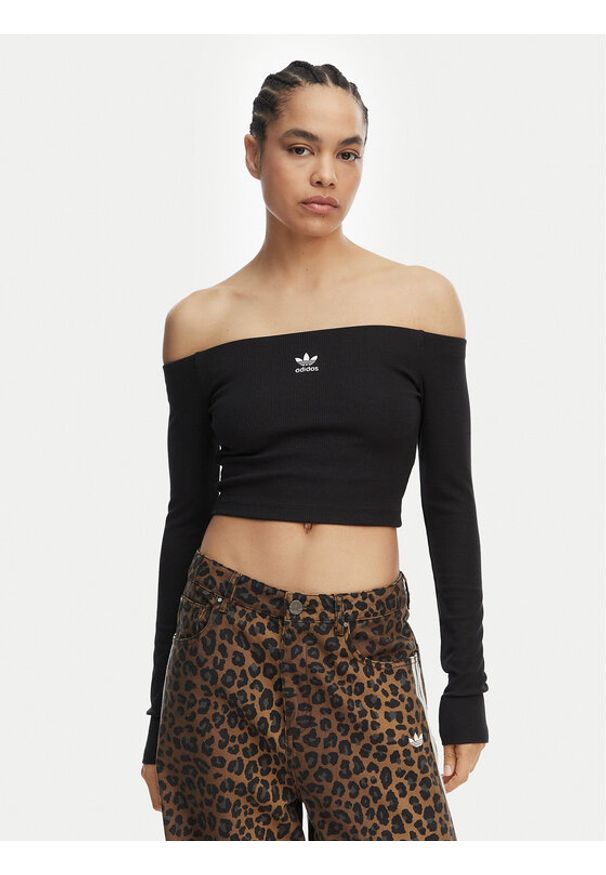 Adidas - adidas Bluzka Essentials KE3150 Czarny Slim Fit. Kolor: czarny. Materiał: wiskoza, bawełna