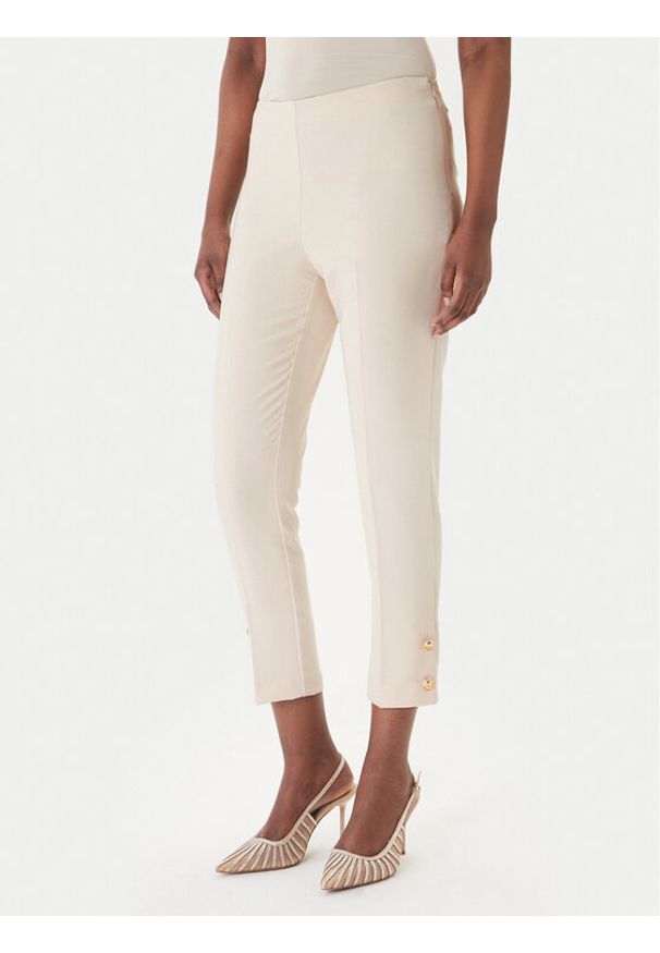 Rinascimento Spodnie materiałowe CFC0128641003 Beżowy Slim Fit. Kolor: beżowy. Materiał: syntetyk