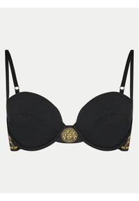 VERSACE - Versace Biustonosz z fiszbiną Greca 1000655 Czarny. Kolor: czarny. Materiał: bawełna