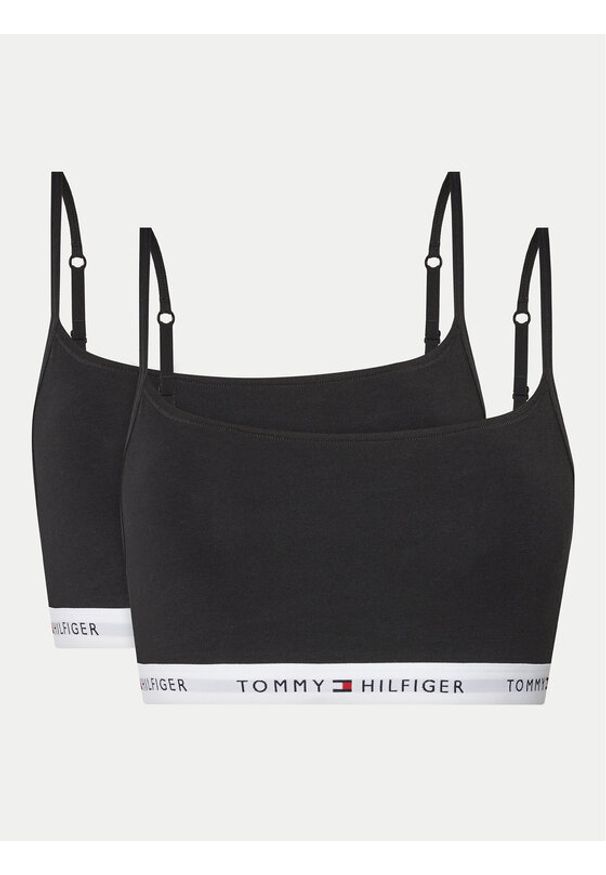 TOMMY HILFIGER - Tommy Hilfiger Komplet 2 biustonoszy topów UW0UW05528 Czarny. Kolor: czarny. Materiał: bawełna