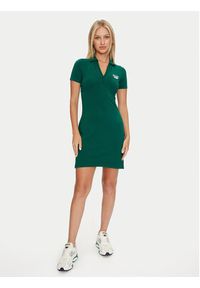 Reebok Sukienka codzienna Cl Ae V Polo Dress 100076246 Zielony Regular Fit. Okazja: na co dzień. Typ kołnierza: polo. Kolor: zielony. Materiał: bawełna. Typ sukienki: proste. Styl: casual