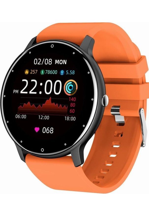 Smartwatch Gravity Zegarek SMARTWATCH - ASPERIA - GT1-9 pomarańczowy - pełny dotyk. Rodzaj zegarka: smartwatch. Kolor: pomarańczowy