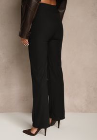 Renee - Czarne Spodnie High Waist o Prostym Fasonie z Gumką w Talii Wedamira. Okazja: na co dzień. Stan: podwyższony. Kolor: czarny. Styl: sportowy, casual #3