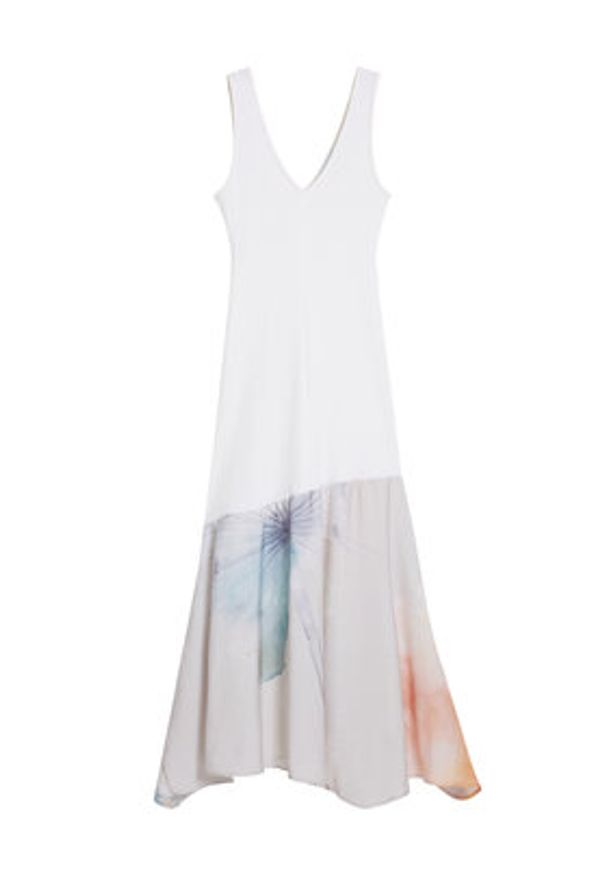 Desigual Sukienka codzienna Dita 25WWVK38 Biały Slim Fit. Okazja: na co dzień. Kolor: biały. Materiał: bawełna. Typ sukienki: proste. Styl: casual