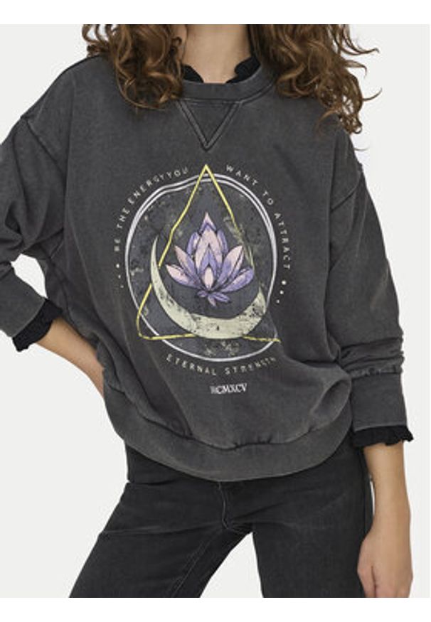 only - ONLY Bluza Lucinda 15340912 Szary Regular Fit. Kolor: szary. Materiał: bawełna, syntetyk