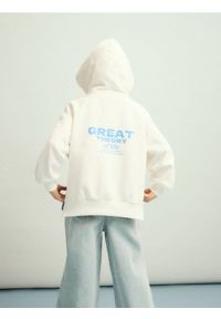 Reserved - Bawełniana bluza z kapturem - złamana biel. Typ kołnierza: kaptur. Materiał: bawełna #1