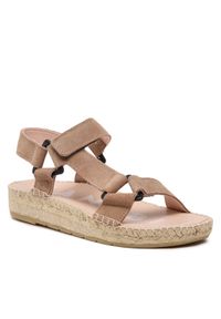 Manebi Espadryle Hiking Sandals W 1.9 JH Beżowy. Kolor: beżowy. Materiał: zamsz, skóra