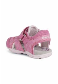 Geox Sandały dziecięce kolor różowy. Zapięcie: rzepy. Kolor: różowy. Materiał: skóra, guma #3