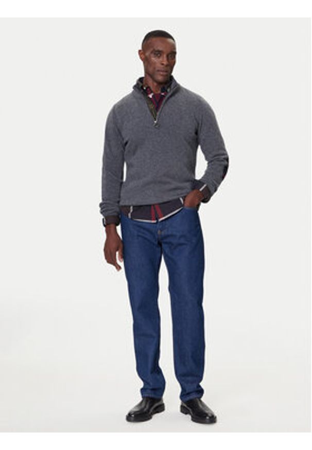 Barbour Sweter Holden MKN0837GY53 Szary Regular Fit. Kolor: szary. Materiał: wełna