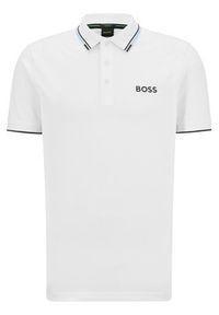 BOSS - Boss Polo 50469094 Biały Regular Fit. Typ kołnierza: polo. Kolor: biały. Materiał: bawełna, syntetyk #5