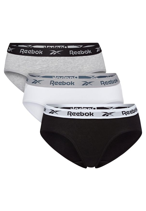 Majtki damskie Reebok 3 sztuki. Materiał: bawełna, elastan, materiał