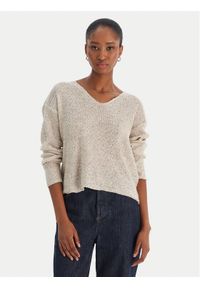 Vero Moda Bluzka Leilani 10318223 Beżowy Loose Fit. Kolor: beżowy. Materiał: syntetyk #1