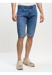 Big-Star - Szorty męskie jeansowe Conner 499. Kolor: niebieski. Materiał: jeans. Wzór: gładki. Sezon: lato. Styl: klasyczny, elegancki