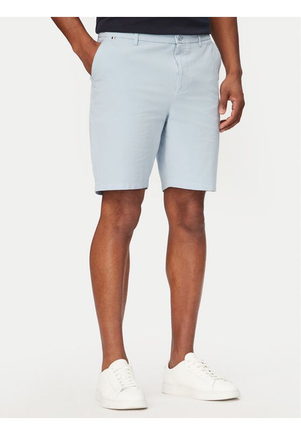 BOSS Szorty materiałowe H-Kane1 50555235 Błękitny Modern Fit. Kolor: niebieski. Materiał: bawełna