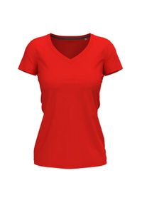 Stedman - Koszulka Damska Z Elastycznym Dekoltem V. Kolor: czerwony. Sport: turystyka piesza #1