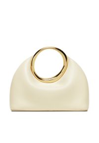 JACQUEMUS Torebka Mini ring handbag 241BA395 Écru. Materiał: skórzane