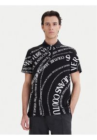 Versace Jeans Couture Polo 80GAG6R0 JS556 Czarny Regular Fit. Typ kołnierza: polo. Kolor: czarny. Materiał: bawełna #1