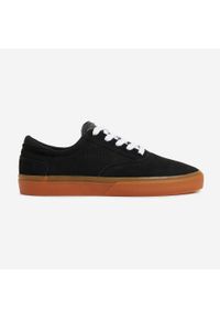 Decathlon - Buty wulkanizowane na deskorolkę dla dorosłych Vulca 500 II czarne. Kolor: czarny. Materiał: kauczuk, skóra. Sport: skateboard