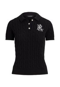 Lauren Ralph Lauren - LAUREN RALPH LAUREN Polo 200932224003 Czarny Slim Fit. Typ kołnierza: polo. Kolor: czarny. Materiał: bawełna #2