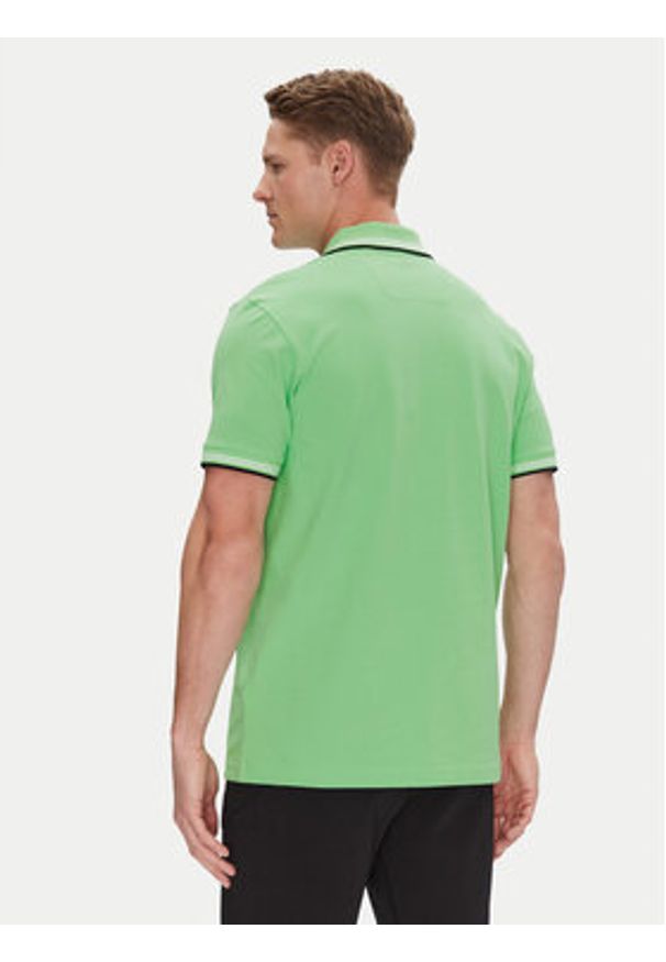 BOSS Polo Paul 50506193 Zielony Slim Fit. Typ kołnierza: polo. Kolor: zielony. Materiał: bawełna