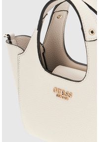 Guess - GUESS Beżowa torebka damska Calista 2 In 1 Mini. Kolor: beżowy. Materiał: skórzane. Rozmiar: małe #3