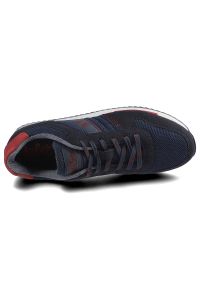 Granatowe Sneakersy Lee Cooper Męskie Wygodne Buty. Kolor: niebieski. Materiał: skóra ekologiczna, materiał. Szerokość cholewki: normalna #9