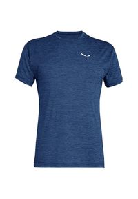 Salewa - Koszulka trekkingowa męska Puez Melange Dry Ss Tee. Kolor: wielokolorowy, niebieski, szary. Długość rękawa: krótki rękaw. Długość: krótkie