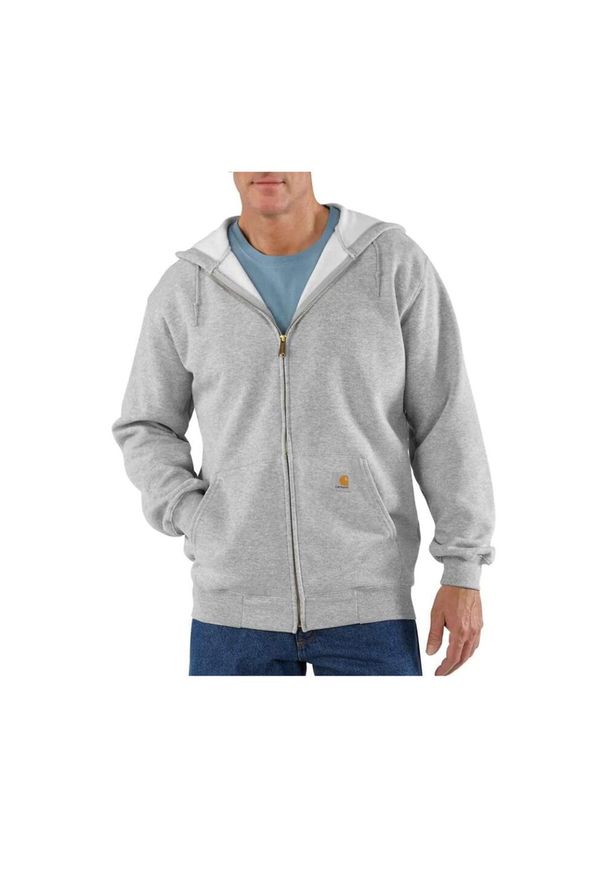 Bluza sportowa męska z kapturem Carhartt Midweight Hooded Zip Sweatshirt. Typ kołnierza: kaptur. Kolor: szary