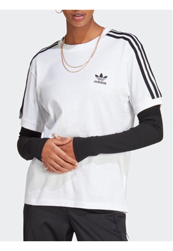 Adidas - adidas T-Shirt Adicolor Classics 3-Stripes T-Shirt IB7410 Biały Regular Fit. Kolor: biały. Materiał: bawełna