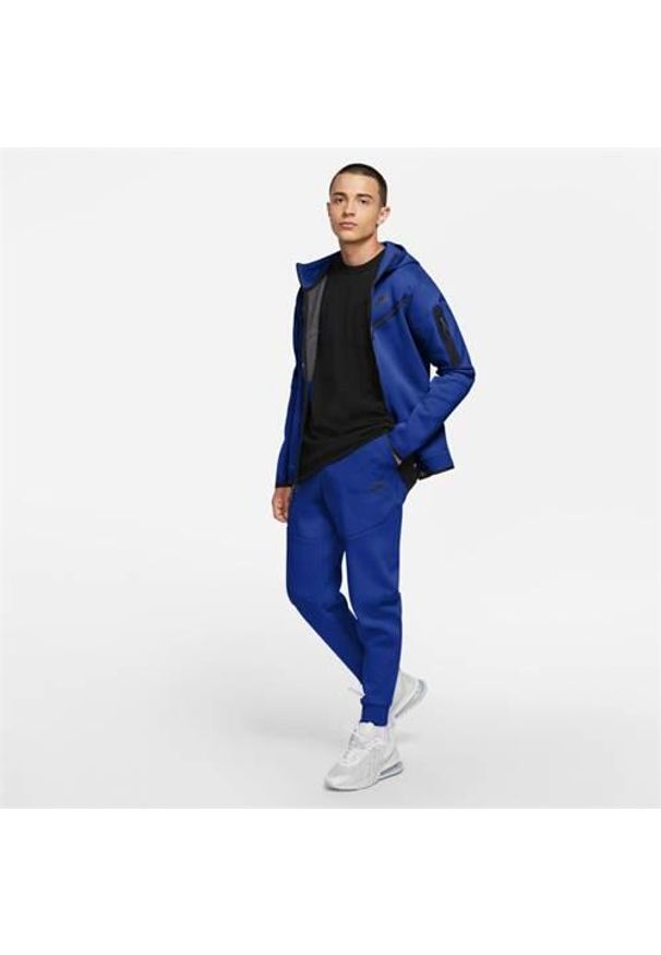 Spodnie sportowe męskie Nike Tech Fleece. Kolor: niebieski. Materiał: dresówka
