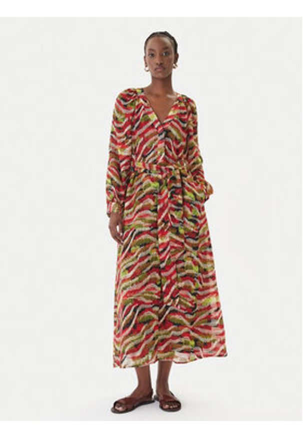 Lola Casademunt by Maite Sukienka codzienna M2 Concrete Jungle MS2616022 Kolorowy Regular Fit. Okazja: na co dzień. Materiał: syntetyk. Wzór: kolorowy. Typ sukienki: proste. Styl: casual