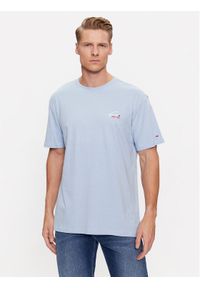 Tommy Jeans T-Shirt Small Flag DM0DM17714 Niebieski Classic Fit. Kolor: niebieski. Materiał: bawełna #1