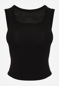 Renee - Czarny Wiskozowy Top Dopasowany z Kwadratowym Dekoltem Bez Rękawów Bilincja. Okazja: na co dzień. Typ kołnierza: dekolt kwadratowy. Kolor: czarny. Materiał: wiskoza. Długość rękawa: bez rękawów. Styl: casual #3