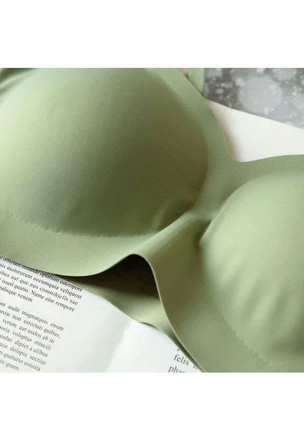 Intica - Biustonosz piankowy bez fiszbin z regulowanymi ramiączkami Anastassiya. Kolor: zielony. Materiał: materiał