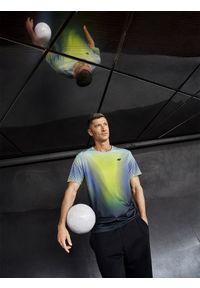 4f - 4F Koszulka szybkoschnąca z nadrukiem męska 4F x Robert Lewandowski - zielona S. Kolor: zielony. Materiał: materiał. Wzór: nadruk. Sport: fitness #1